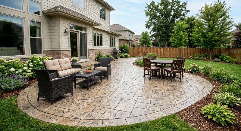Stamped Concrete Installation in Fort Worth, TX