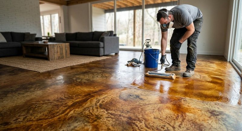 Stamped Concrete Staining in Corpus Christi, TX