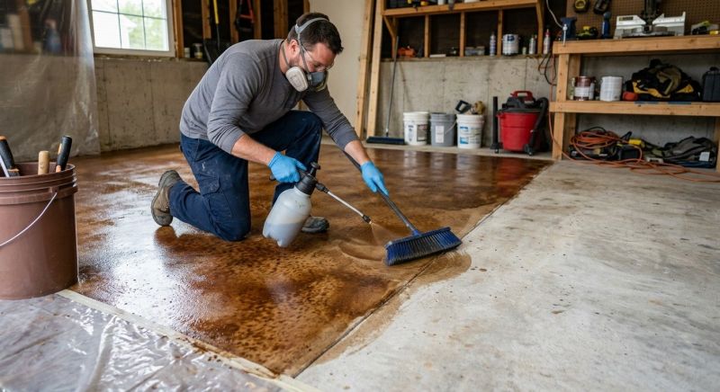 Stamped Concrete Staining in Dallas, TX